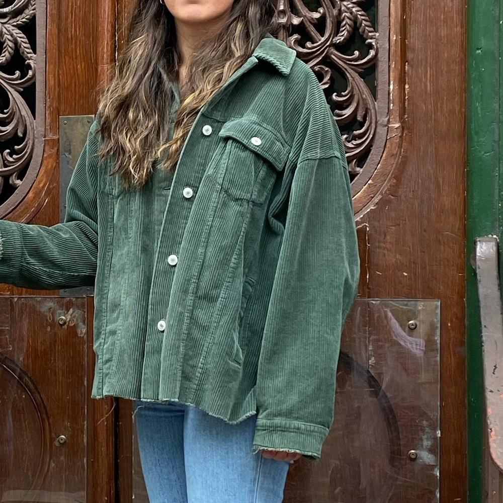 Forever 21 Green Corduroy Jacket
